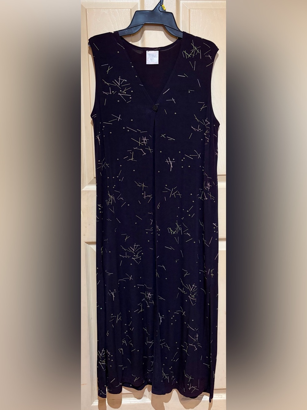 Women’s Long Navy Vest, Size Small